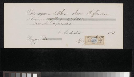 Receipt for Willem Steelinck (II)