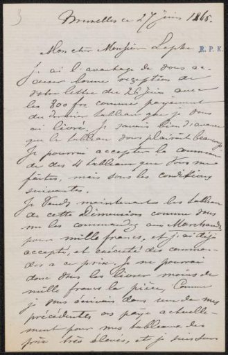Letter to Rudolph Lepke