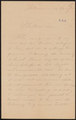 Letter to Frans Buffa and Sons