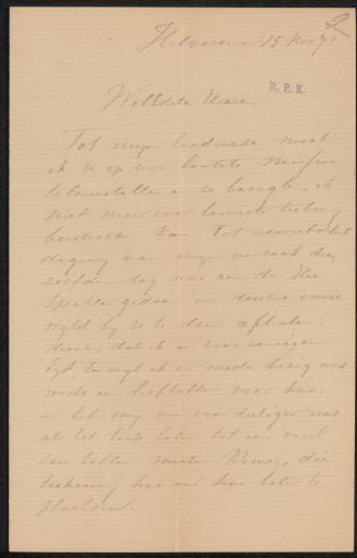 Letter to Frans Buffa and Sons
