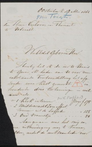 Letter to Pieter Verloren van Themaat