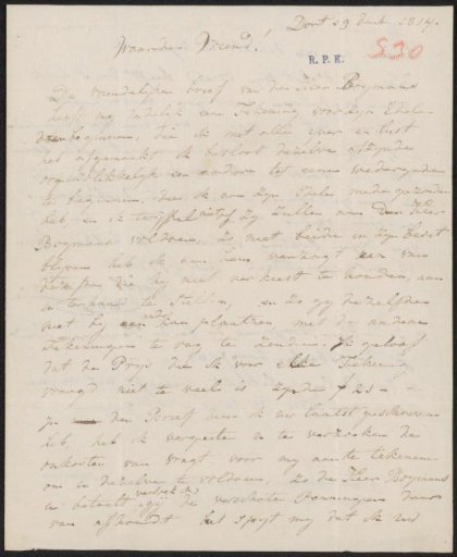 Letter to Pieter Christoffel Wonder