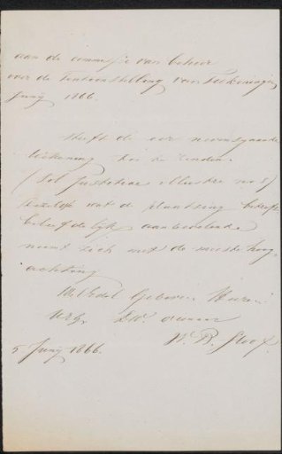 Letter to the Committee of the Exhibition of Living Masters in Utrecht