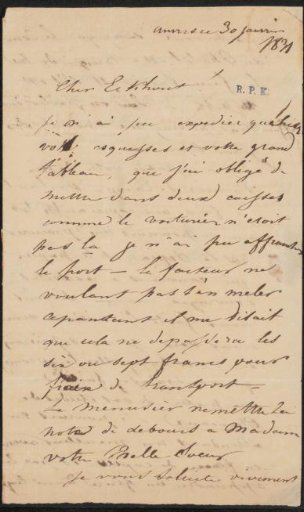 Letter to Jacques Eeckhout