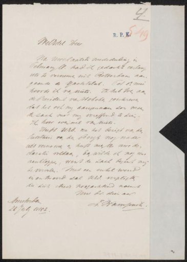 Letter to Christiaan Kramm