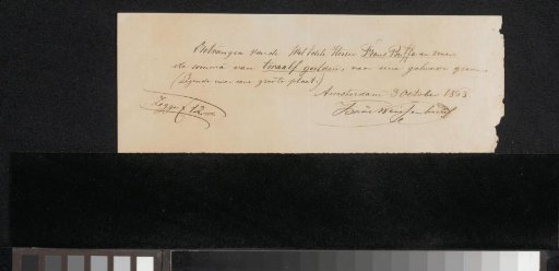 Receipt for Isaac Weissenbruch