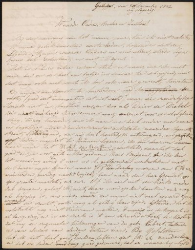 Letter to the parents, brother and sisters of Frederik Hendrik Weissenbruch