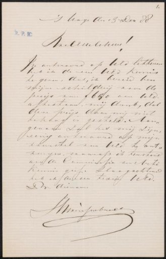 Letter to an anonymous recipient
