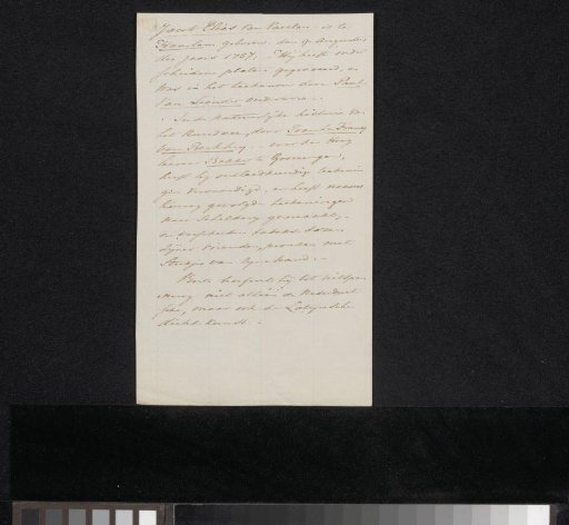 Letter to Contze & Overbroek