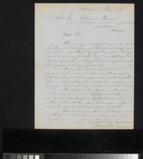 Letter to Mr. Verloren van Themaat, secretary of the Society of Art and Love