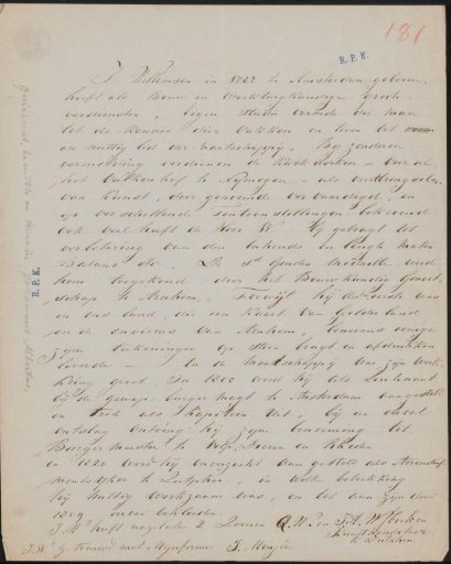 Manuscript concerning Jan Willemsen