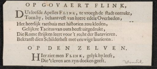 Poem on Govert Flinck