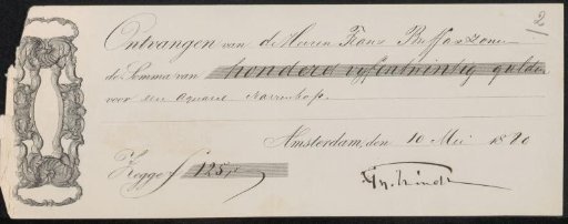 Receipt for Philip Windt