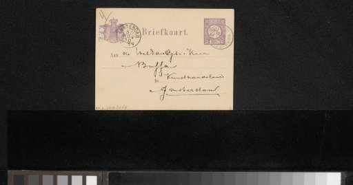 Postcard to Frans Buffa and Sons