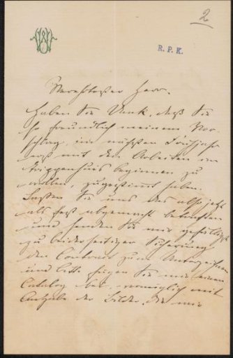 Letter to Frans Buffa and Sons