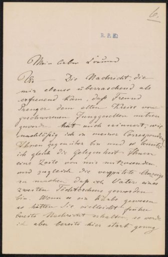 Letter to Frans Buffa and Sons
