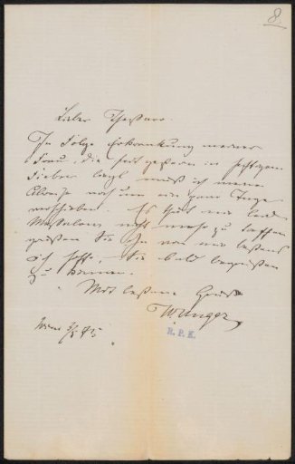 Letter to Frans Buffa and Sons