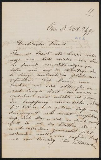 Letter to Frans Buffa and Sons