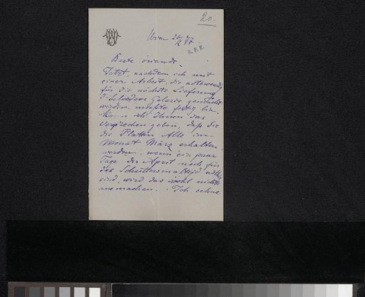 Letter to Frans Buffa and Sons