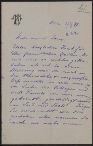 Letter to an unknown person
