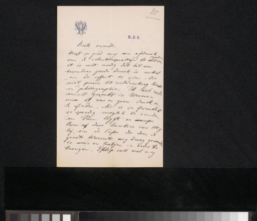 Letter to Frans Buffa and Sons