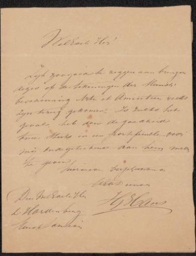 Letter to Lambertus Hardenberg