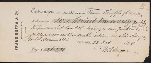 Receipt for William Unger