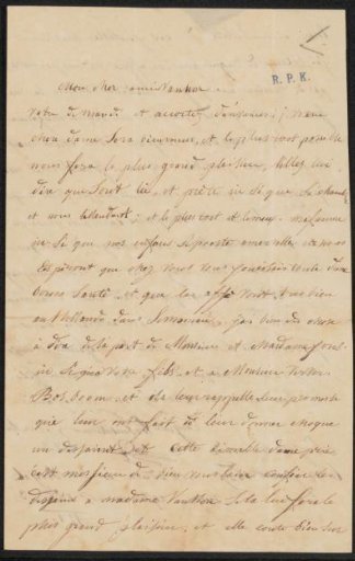 Letter to Bartholomeus Johannes van Hove