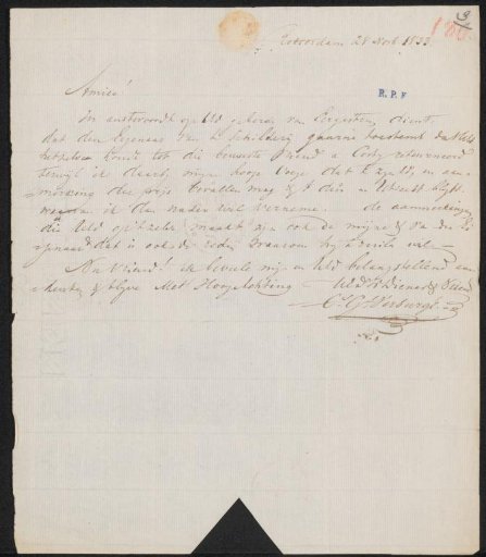 Letter to Christiaan Kramm