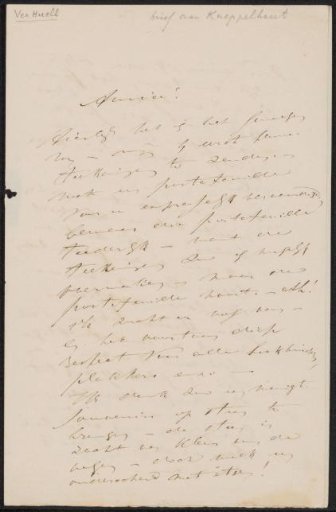 Letter to K.J.F.C. Kneppelhout, lord of Sterkenburg and Hoekenburg Driebergen