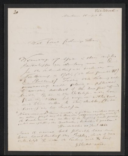 Letter to Carel Vosmaer