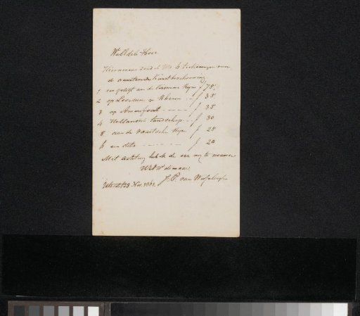 Letter to Pieter Verloren van Themaat