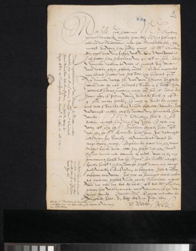 Letter to Jan van de Velde (II)