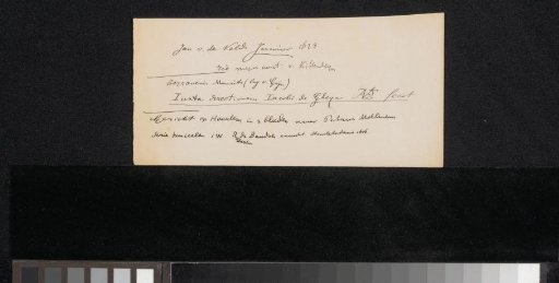 Note concerning Jan van de Velde (II)