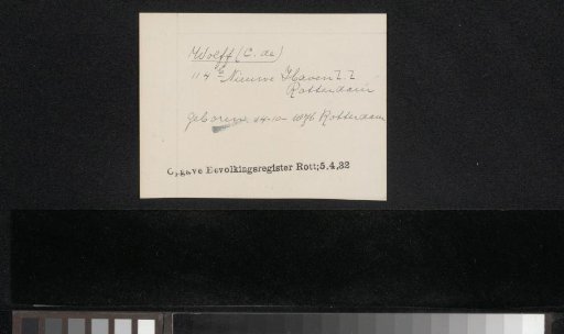 Document concerning C. de Wolff