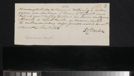 Receipt for Christiaan Kramm