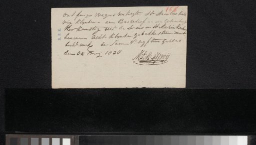 Receipt for a sculpture