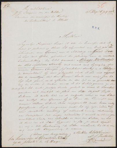 Letter to Jan Jacob Lampsins van den Velden
