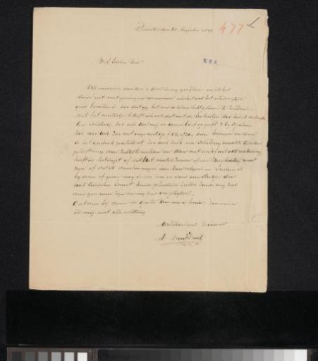 Letter to Christiaan Kramm