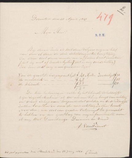 Letter to Christiaan Kramm