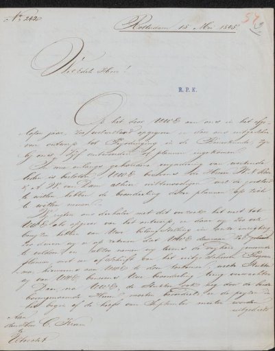 Letter to Christiaan Kramm