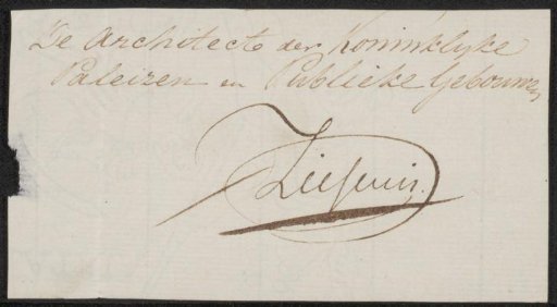 Manuscript and signature of Bartholomeus Ziesenis