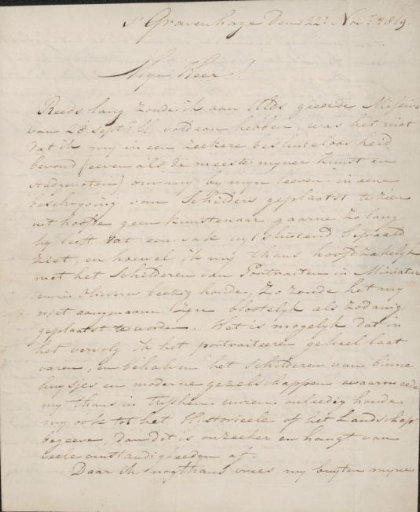 Letter to Adriaan van der Willigen