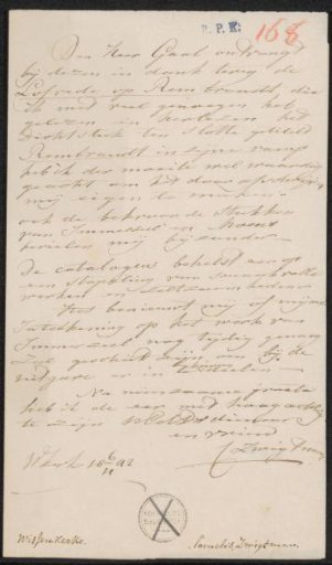 Letter to Jacob Cornelis Gaal