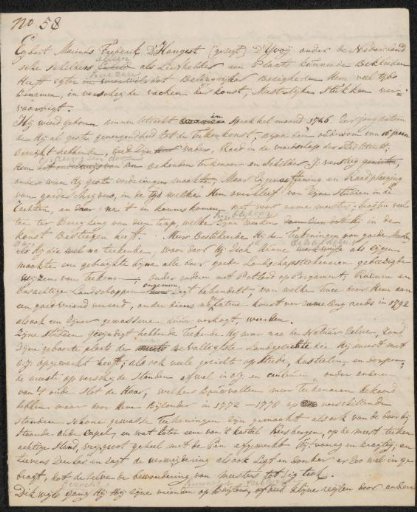 Manuscript concerning Egbert Marinus Frederik d'Hangest