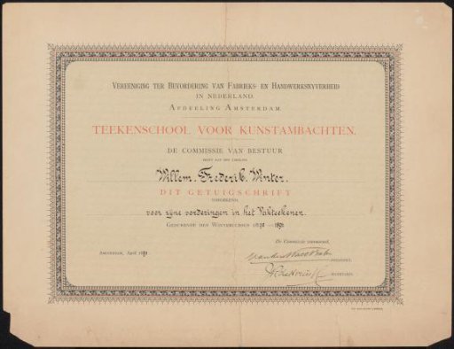 Testimonial for Willem Frederik Winter
