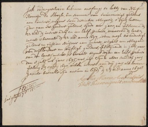 Receipt for Romeyn de Hooghe