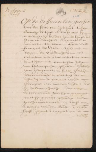 Judicial judgment regarding Johannes de Hooghe (1650-1731)