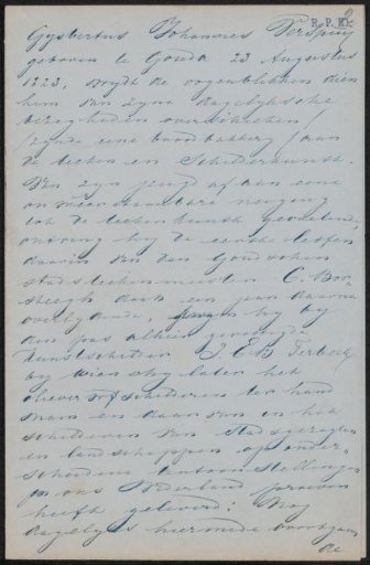 Letter to Christiaan Kramm