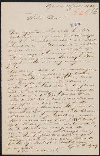 Letter to Christiaan Kramm